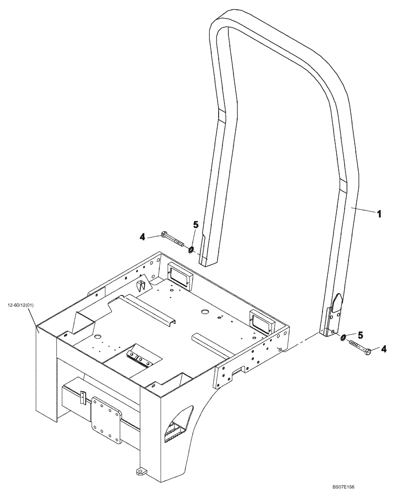 Схема запчастей Case DV202 - (12-575/12[02]) - FRAME ROPS (GROUP 575/12) (09) - CHASSIS/ATTACHMENTS