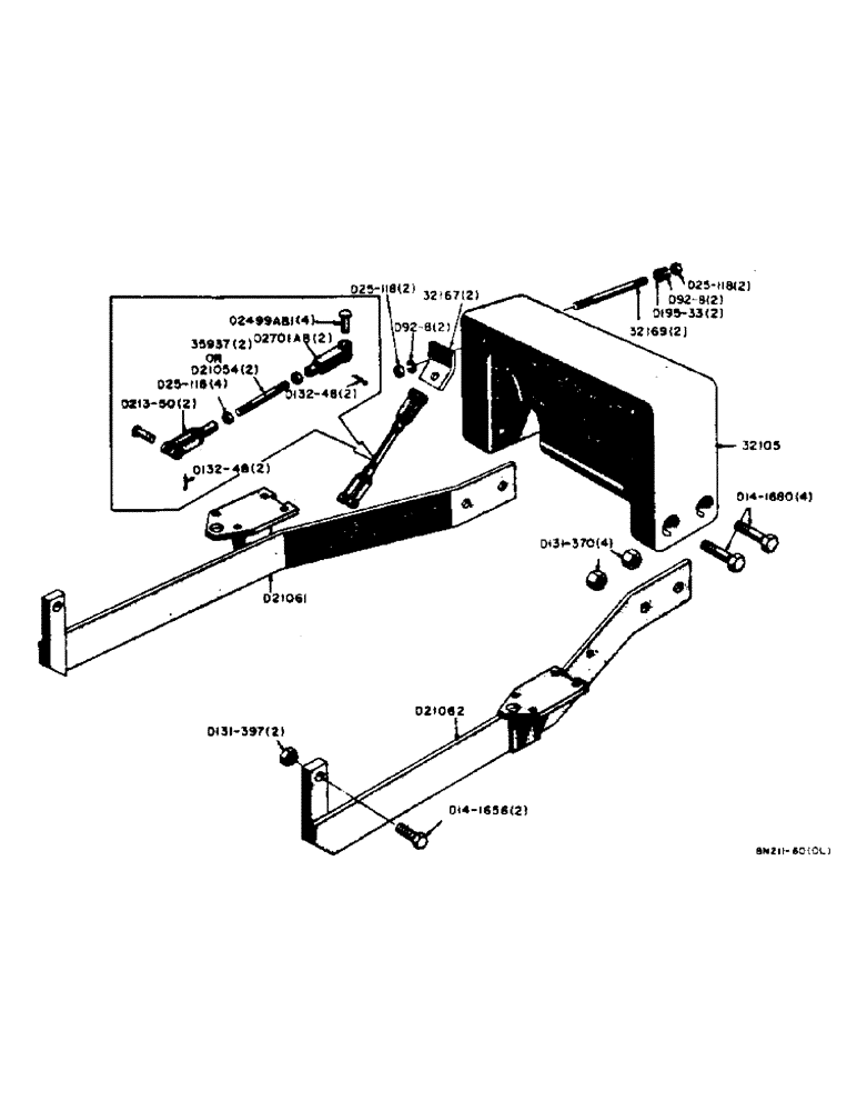 Схема запчастей Case UTILITY - (36) - 900 POUND REAR COUNTERWEIGHT 