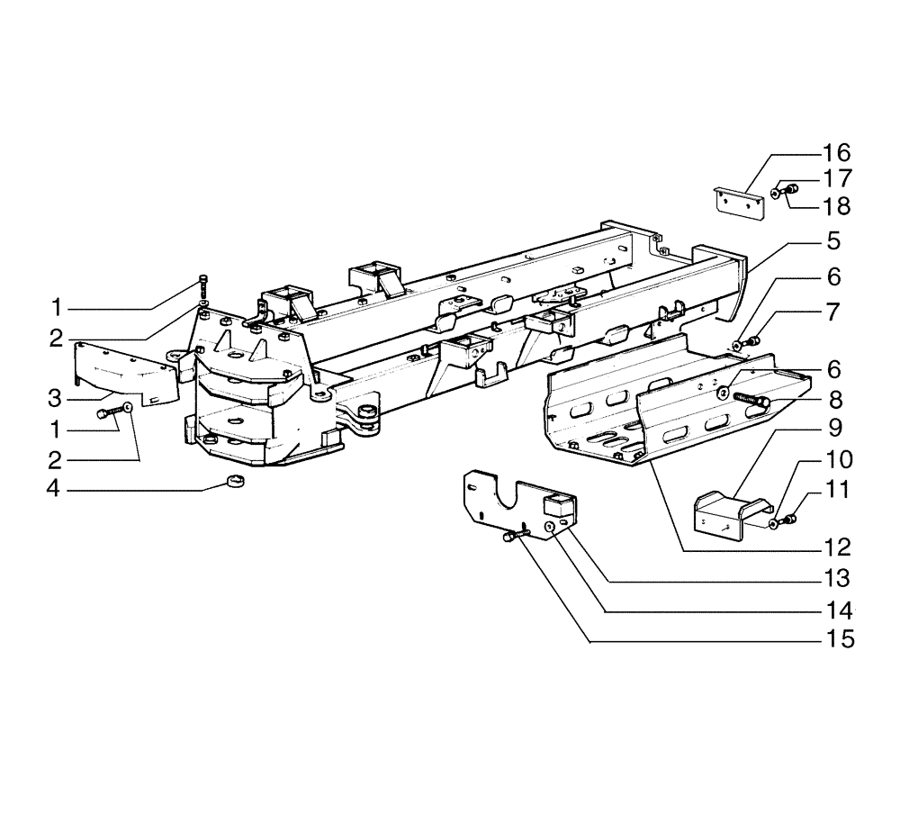 Схема запчастей Case 885B - (09-05[01]) - REAR MAIN FRAME (09) - CHASSIS/ATTACHMENTS
