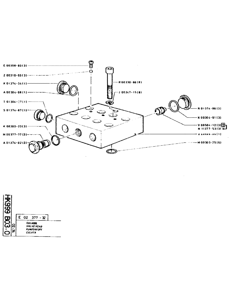 Схема запчастей Case GC120 - (184) - VALVE HEAD 