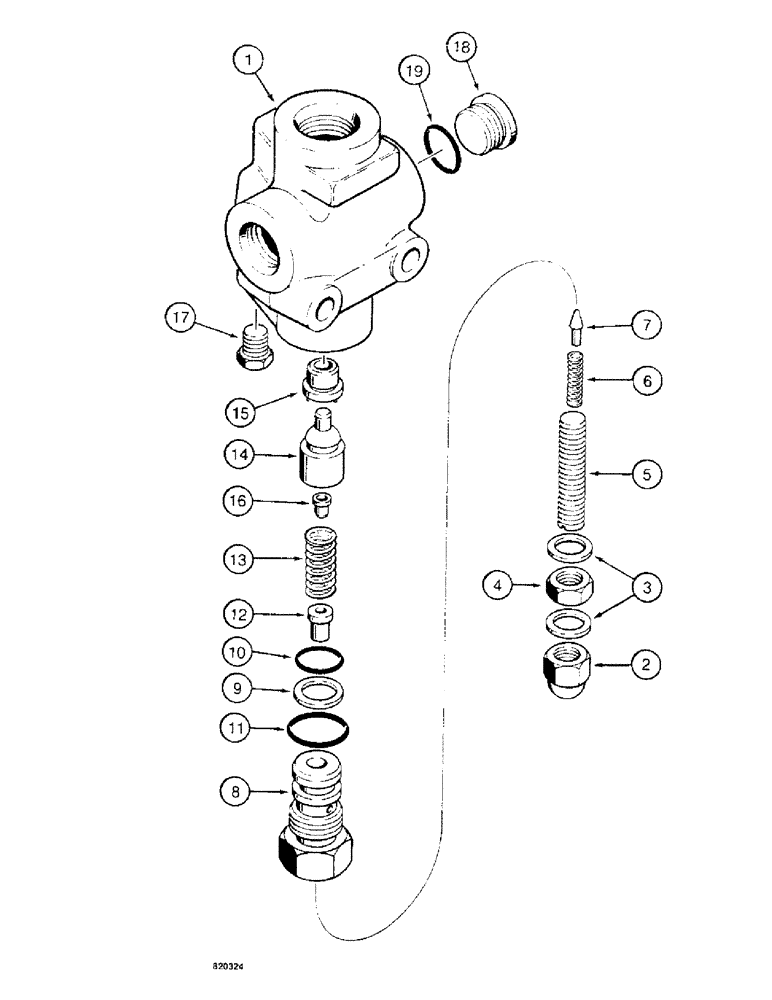 Схема запчастей Case 475 - (136) - R24273 RELIEF VALVE (35) - HYDRAULIC SYSTEMS