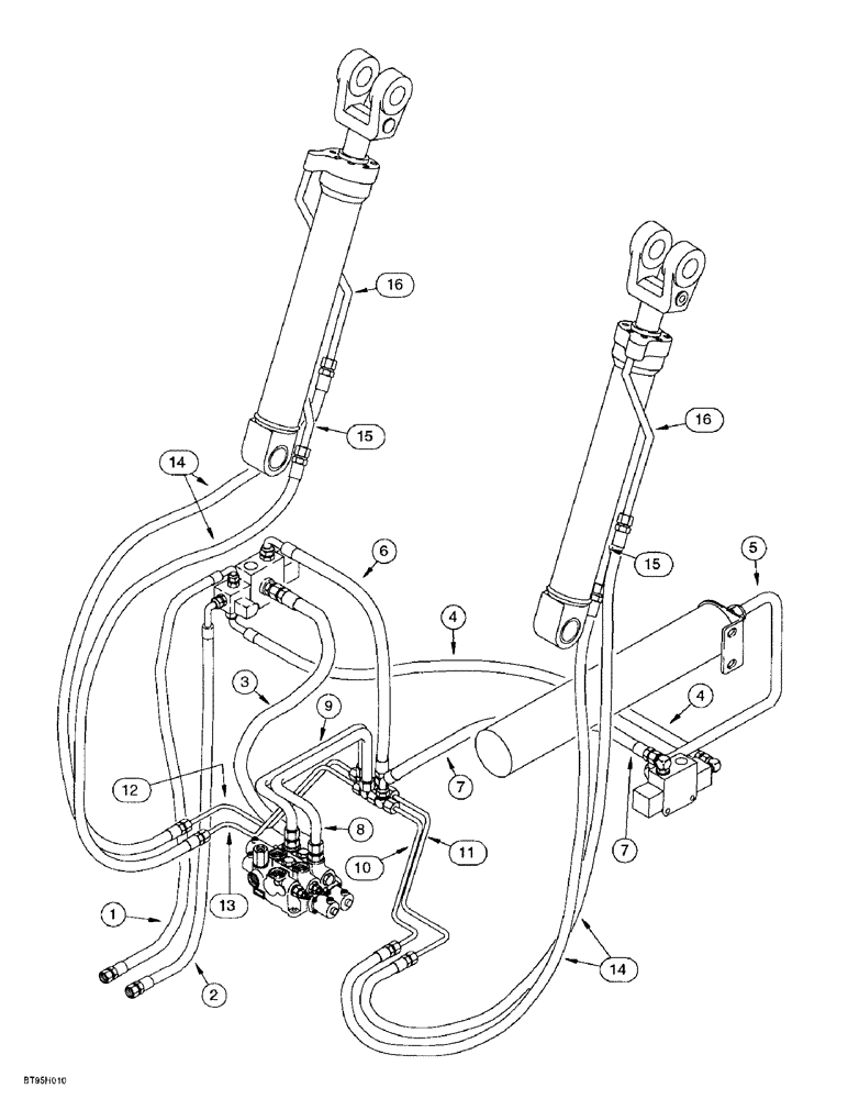 Схема запчастей Case 621B - (1-34) - PICTORIAL INDEX, RIDE CONTROL HYDRAULIC CIRCUIT, Z-BAR OR XT LOADERS (00) - PICTORIAL INDEX