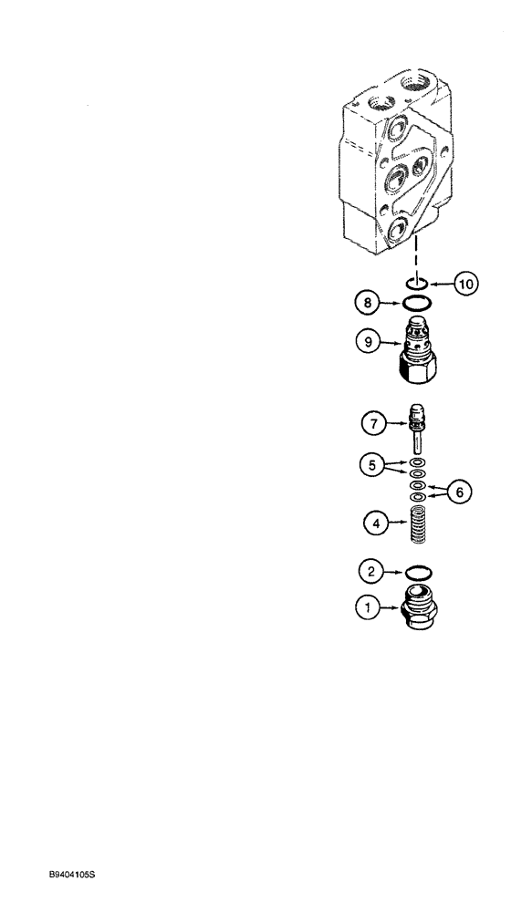Схема запчастей Case 760 - (08-065K) - BACKHOE CONTROL VALVE ASSY - H672270, CIRCUIT RELIEF VALVE ASSEMBLIES MANUFACT. BY COM. INTERTECH (35) - HYDRAULIC SYSTEMS