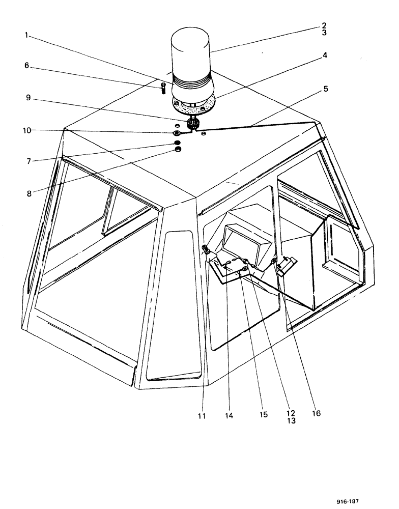 Схема запчастей Case 580F - (376) - ROTATING BEACON (55) - ELECTRICAL SYSTEMS