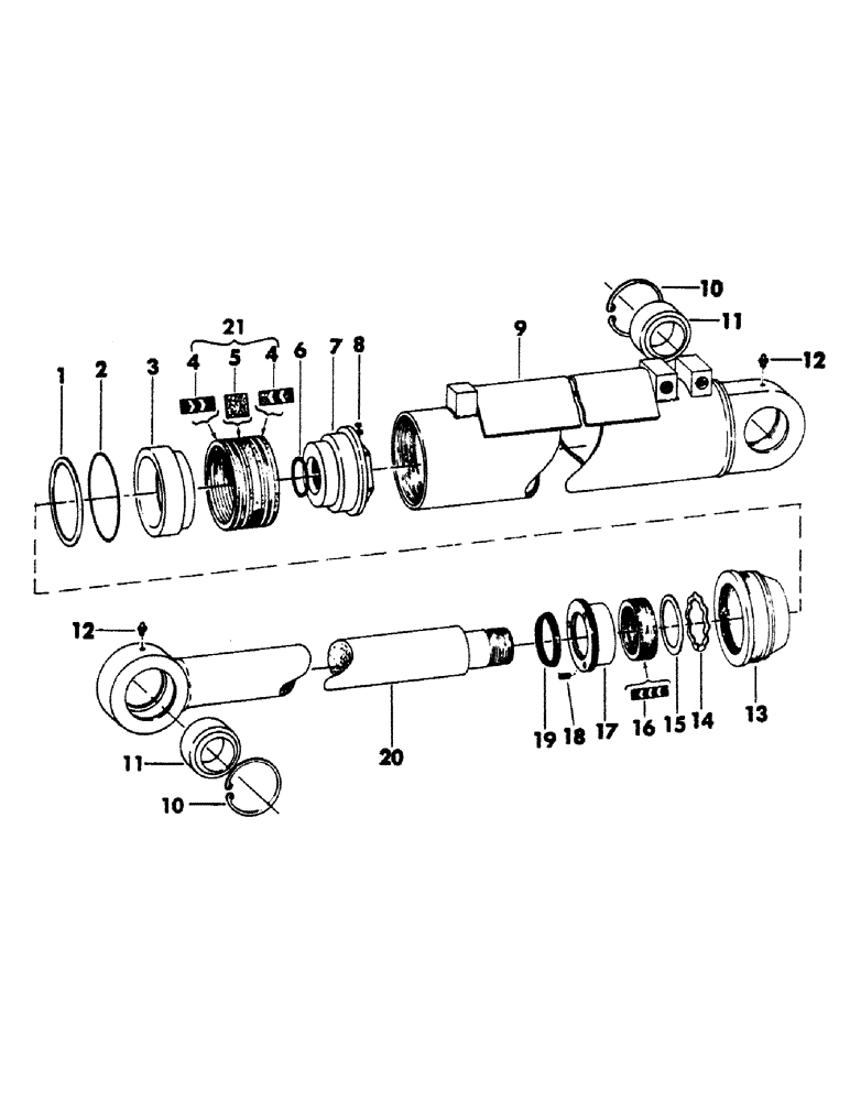 Схема запчастей Case 40BLC - (214) - SHEAR ARM CYLINDER, (8.00" ID X 29.50" STROKE), (USED WITH 24" FELLER BUNCHER) (07) - HYDRAULIC SYSTEM