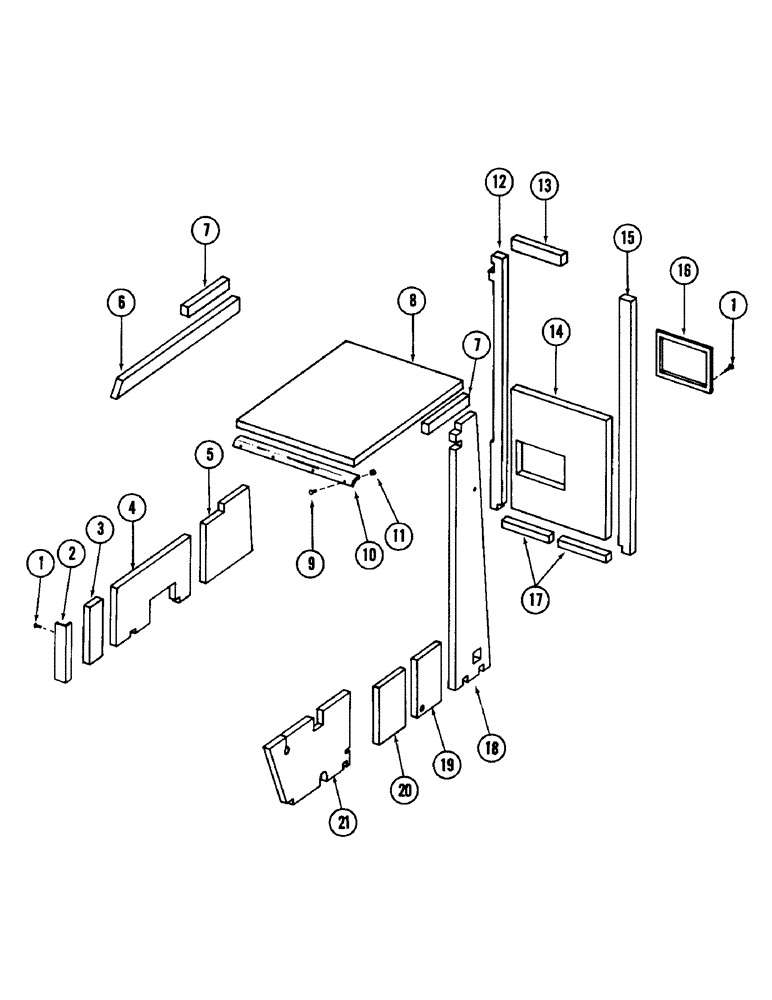 Схема запчастей Case 880 - (112) - CAB AND RELATED PARTS (05) - UPPERSTRUCTURE CHASSIS