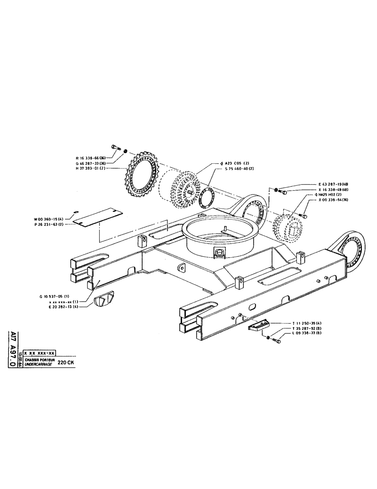 Схема запчастей Case 220 - (B-017) - UNDERCARRIAGE (04) - UNDERCARRIAGE