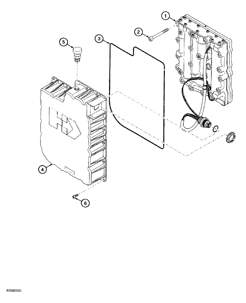Схема запчастей Case 580SL - (6-144) - CLARK POWERSHIFT TRANSMISSION ASSEMBLY, CONTROL VALVE MOUNTING AND SEALING (06) - POWER TRAIN