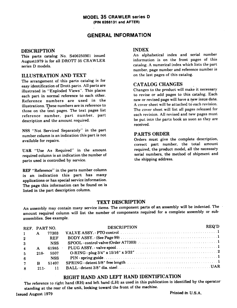 Схема запчастей Case 35 - (001B) - GENERAL INFORMATION (00) - GENERAL & PICTORIAL INDEX