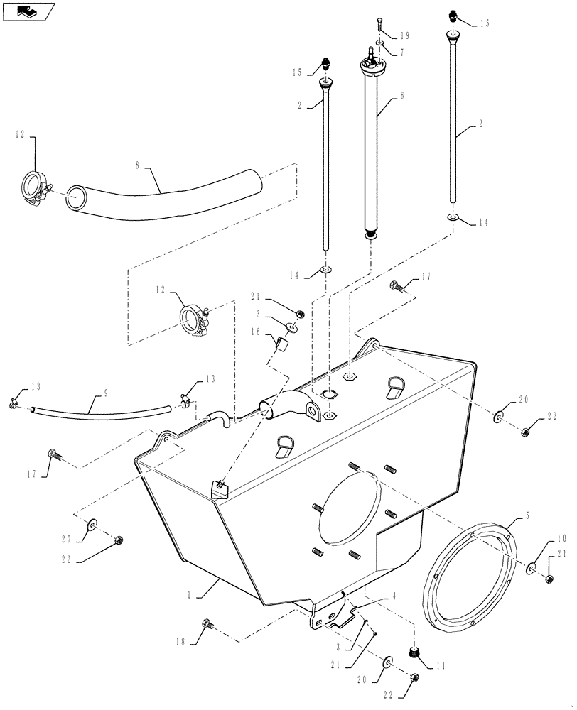 Схема запчастей Case DV207 - (10.216.01) - FUEL TANK (10) - ENGINE