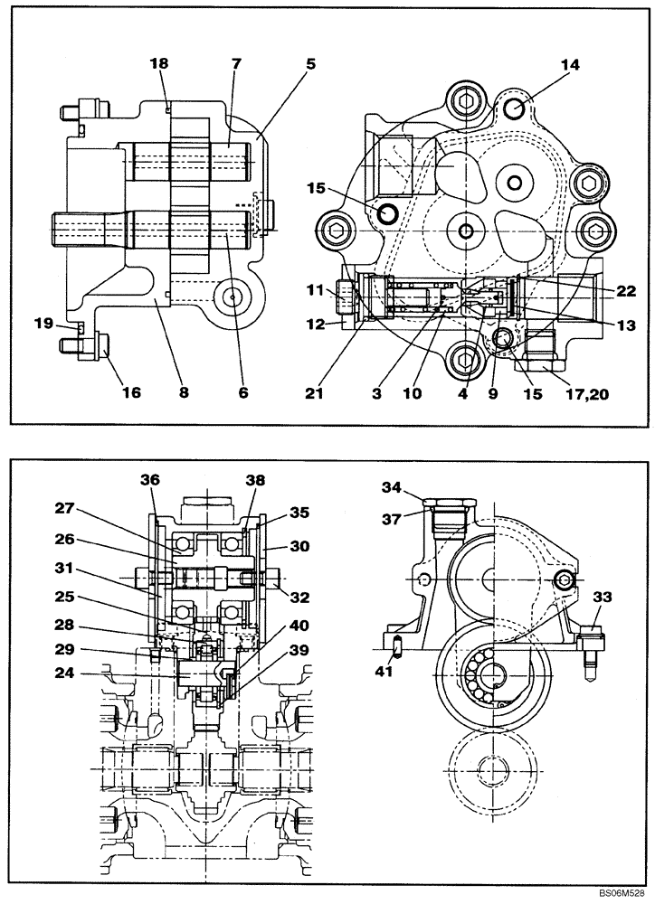 Схема запчастей Case CX240B - (08-097) - KBJ12360 PUMP ASSY, HYDRAULIC - GEAR PUMP ASSY (08) - HYDRAULICS