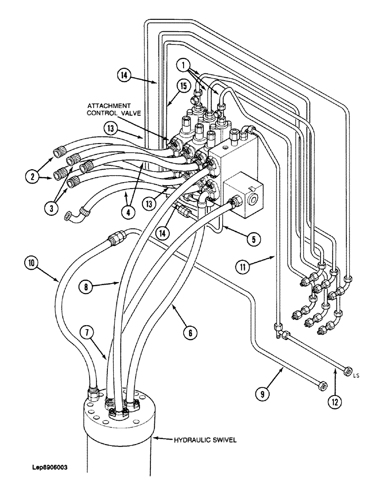Схема запчастей Case 688 - (1-14) - PICTORIAL INDEX, HYDRAULIC CONTROL CIRCUIT (00) - PICTORIAL INDEX