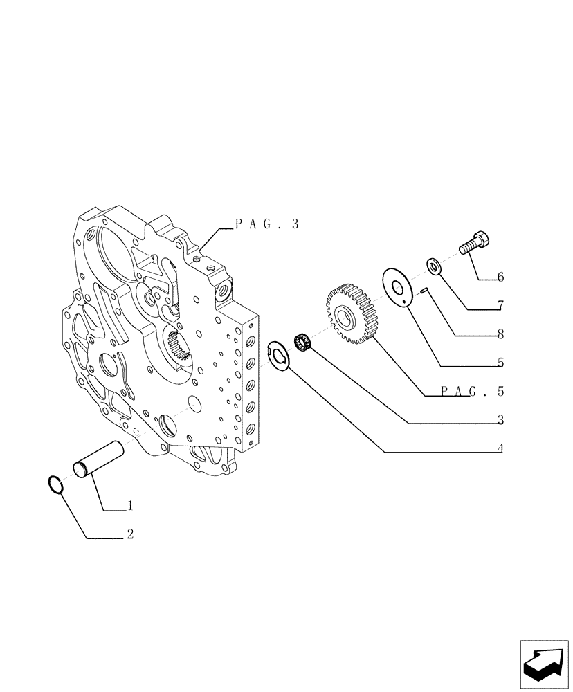 Схема запчастей Case TX742 - (1.28.A[08]) - TRANSMISSION - COMPONENTS (21) - TRANSMISSION