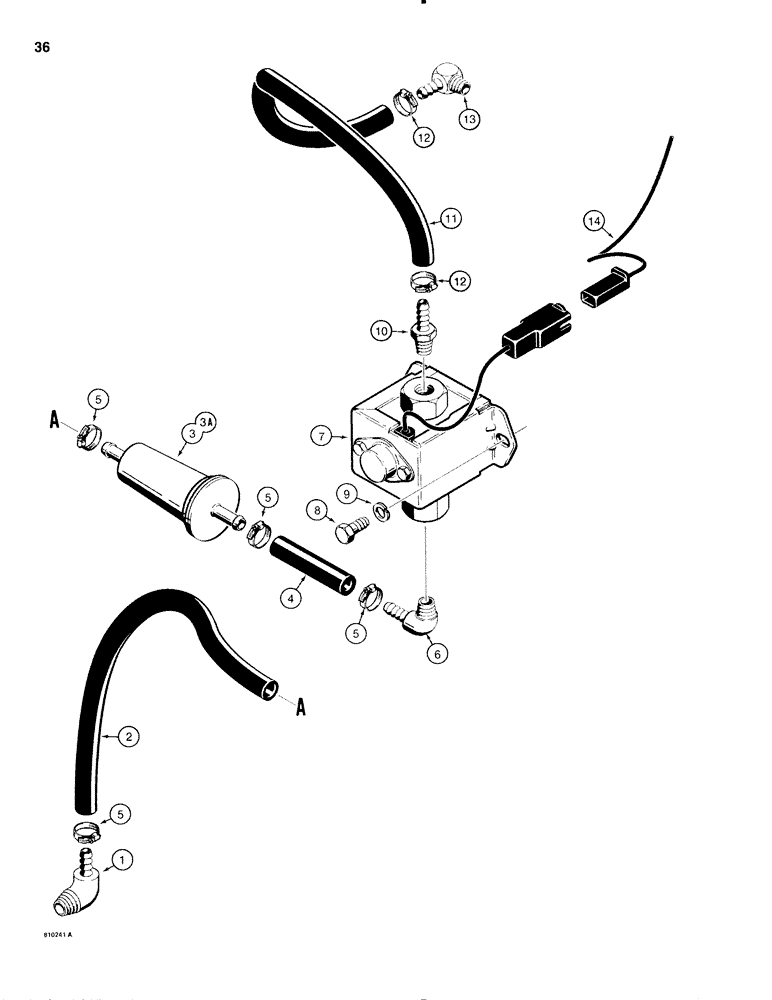 Схема запчастей Case 1816C - (036) - FUEL LINES AND FUEL PUMP (03) - FUEL SYSTEM
