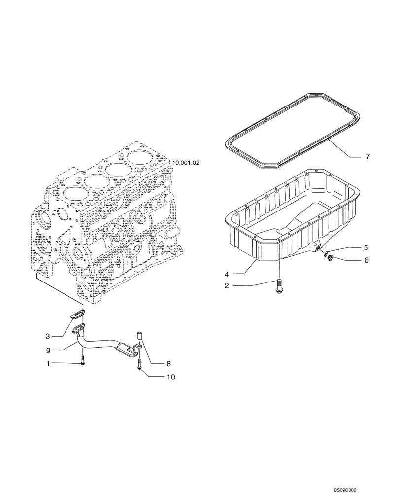 Схема запчастей Case 650L - (10.102.01) - OIL PUMP, PAN (10) - ENGINE