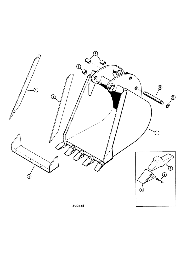 Схема запчастей Case 35 - (118) - TRENCHING BUCKETS (HEAVY DUTY) 