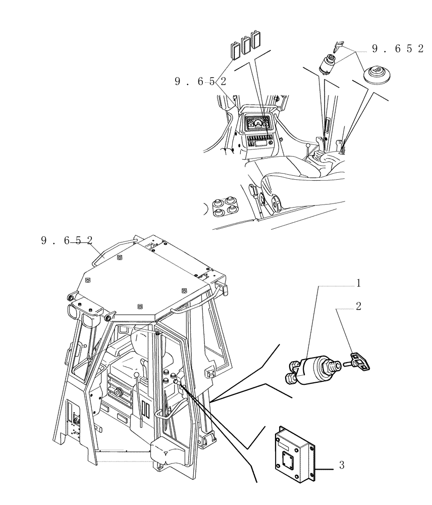 Схема запчастей Case 1850K LT - (6.712[01]) - ELECTRIC COMPONENTS - DASHBOARD (13) - Electrical System / Decals