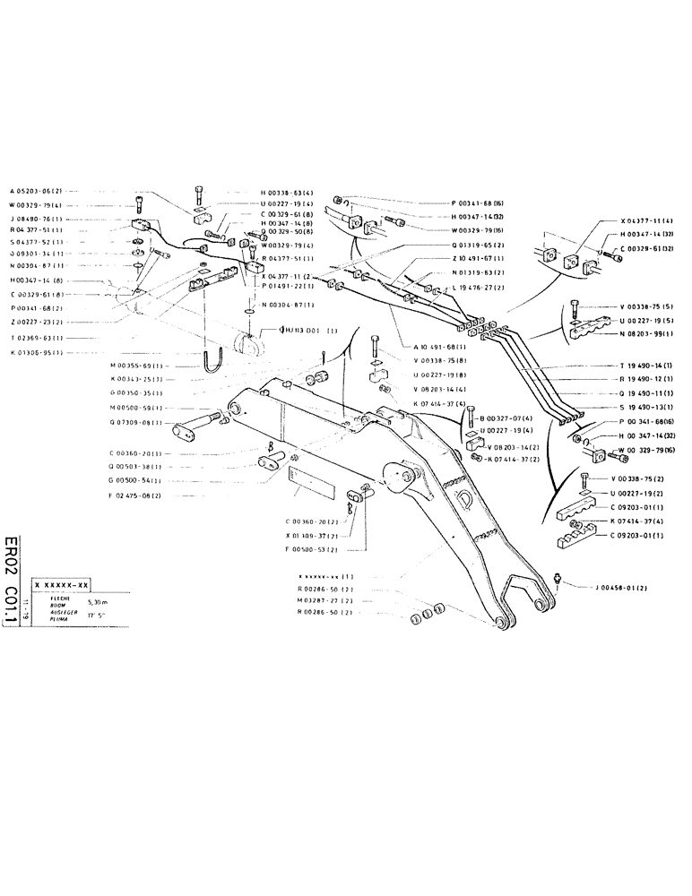 Схема запчастей Case RC200L - (110) - BOOM 