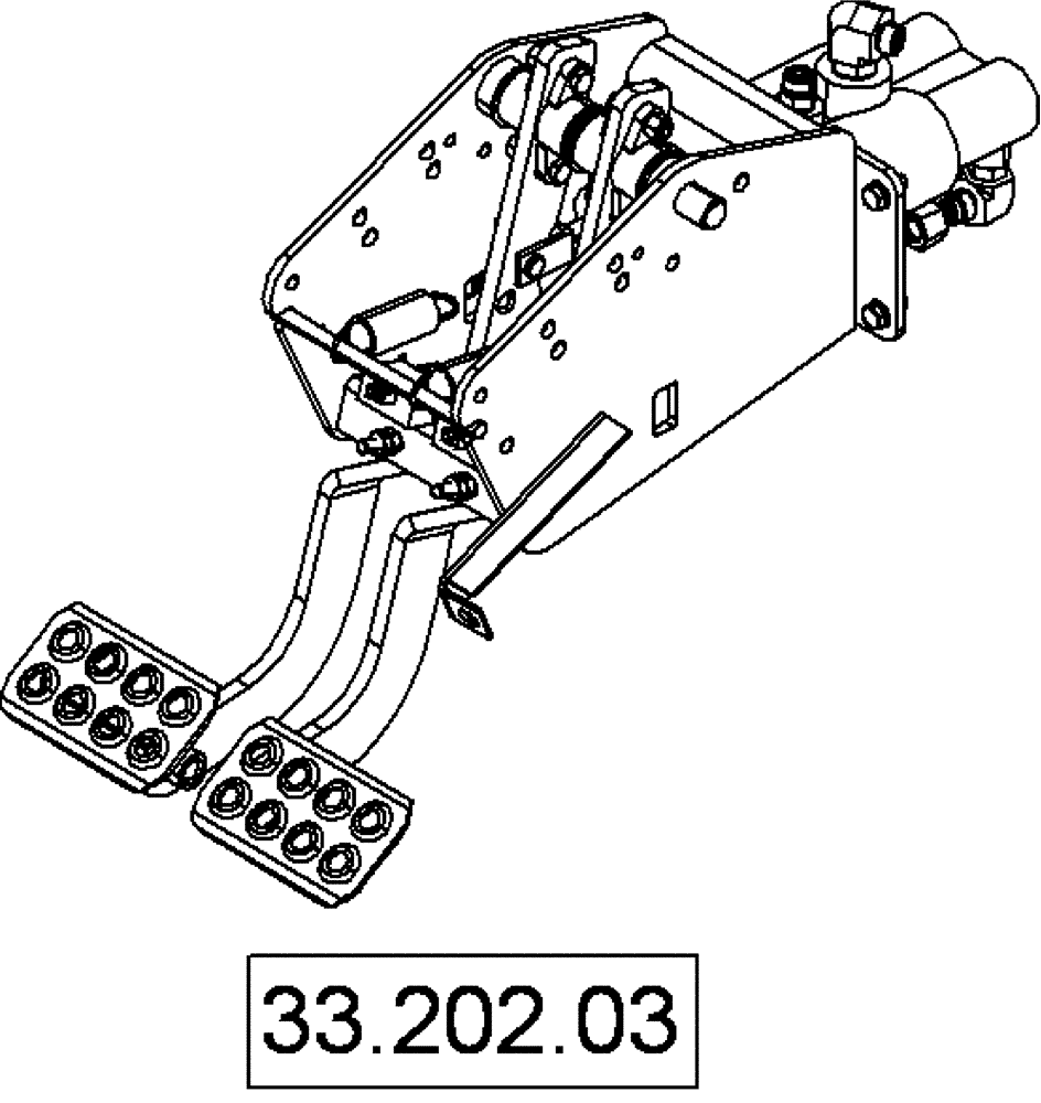 Схема запчастей Case 580SM - (00.000.33) - PICTORIAL INDEX - BRAKE & CONTROLS (00) - GENERAL & PICTORIAL INDEX