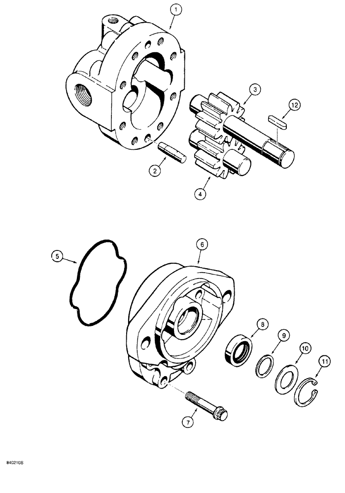 Схема запчастей Case 760 - (08-126) - HYDRA-BORER HYDRAULIC MOTOR (35) - HYDRAULIC SYSTEMS