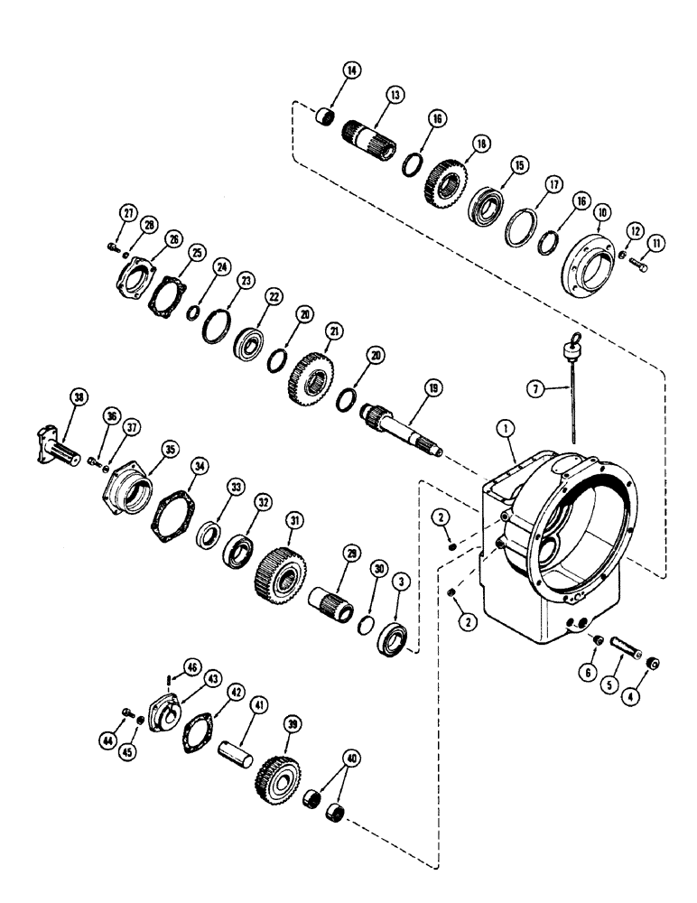 Схема запчастей Case W5A - (112) - POWER SHUTTLE TRANSMISSION AND CASE, W/TUBULAR OIL SCREEN (06) - POWER TRAIN