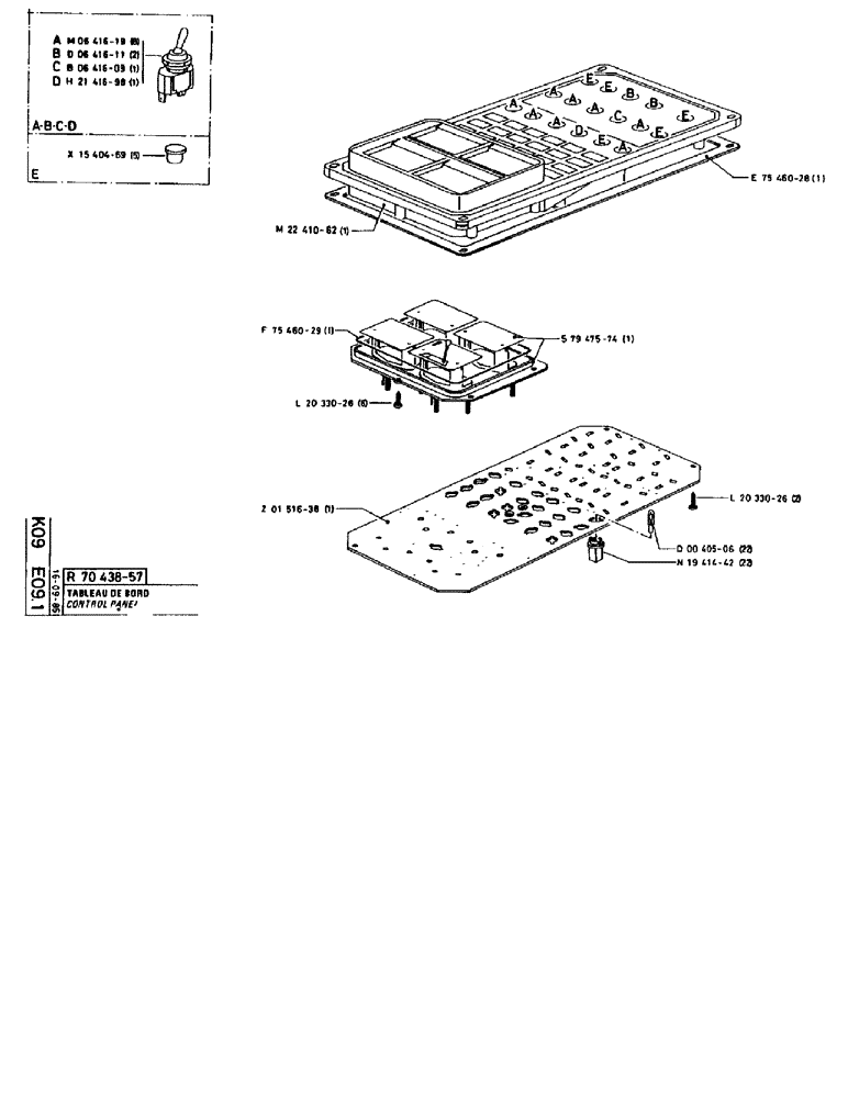 Схема запчастей Case 90BCL - (349) - STARTER CONTROL PANEL (06) - ELECTRICAL SYSTEMS