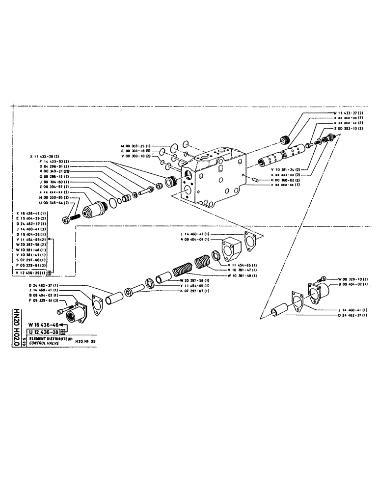 Схема запчастей Case 160CK - (216) - CONTROL VALVE (07) - HYDRAULIC SYSTEM