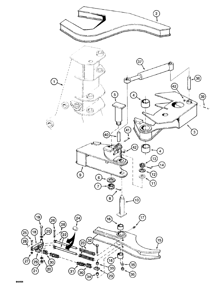 Схема запчастей Case 1187 - (324) - COLLECTOR FRAME AND ARMS (05) - UPPERSTRUCTURE CHASSIS