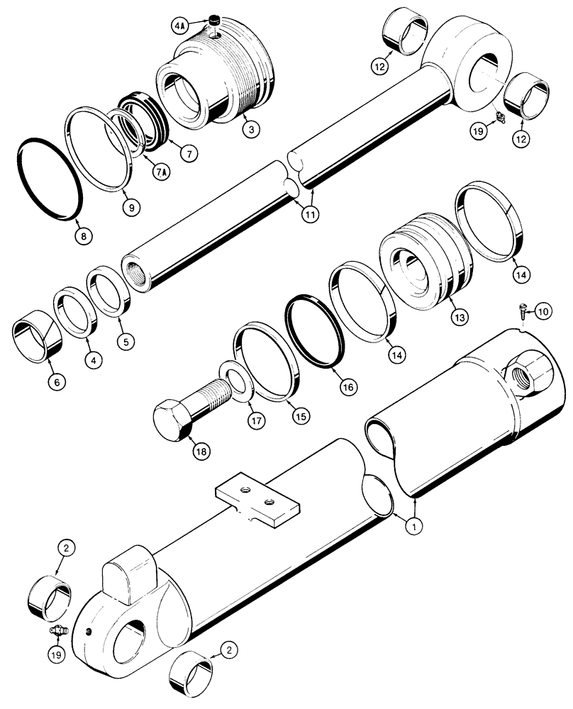 Схема запчастей Case 855E - (8-046) - G101212 AND G101213 LOADER LIFT CYLINDERS (08) - HYDRAULICS