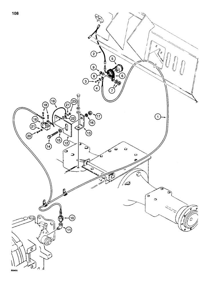 Схема запчастей Case 586D - (108) - PARKING BRAKE ALARM (55) - ELECTRICAL SYSTEMS