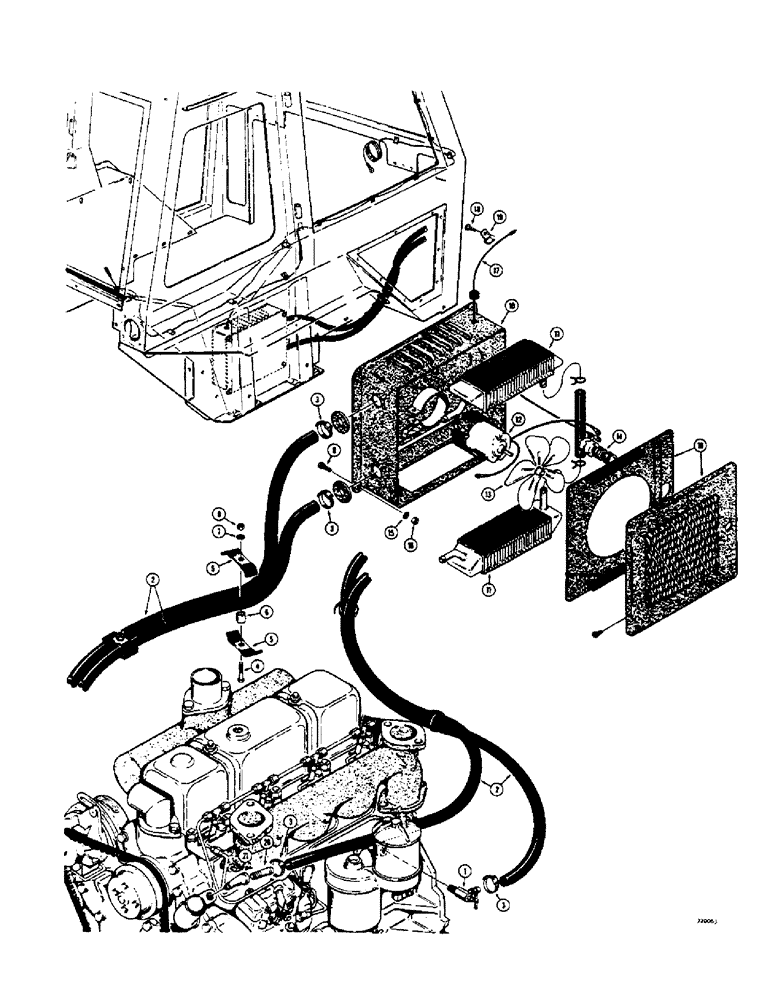 Схема запчастей Case 580B - (188) - OPERATORS CAB, CAB HEATER (09) - CHASSIS/ATTACHMENTS