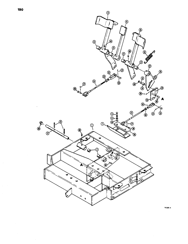Схема запчастей Case 1450 - (190) - POWER BRAKES (07) - BRAKES