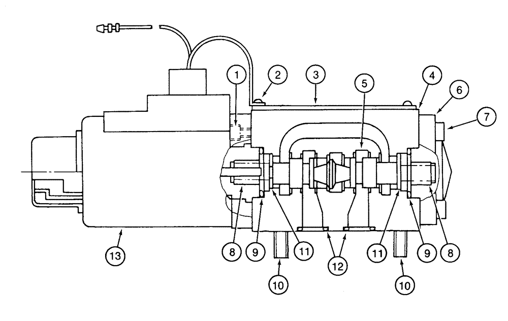 Схема запчастей Case 9060 - (8-044) - 153470A1 SOLENOID VALVE (08) - HYDRAULICS