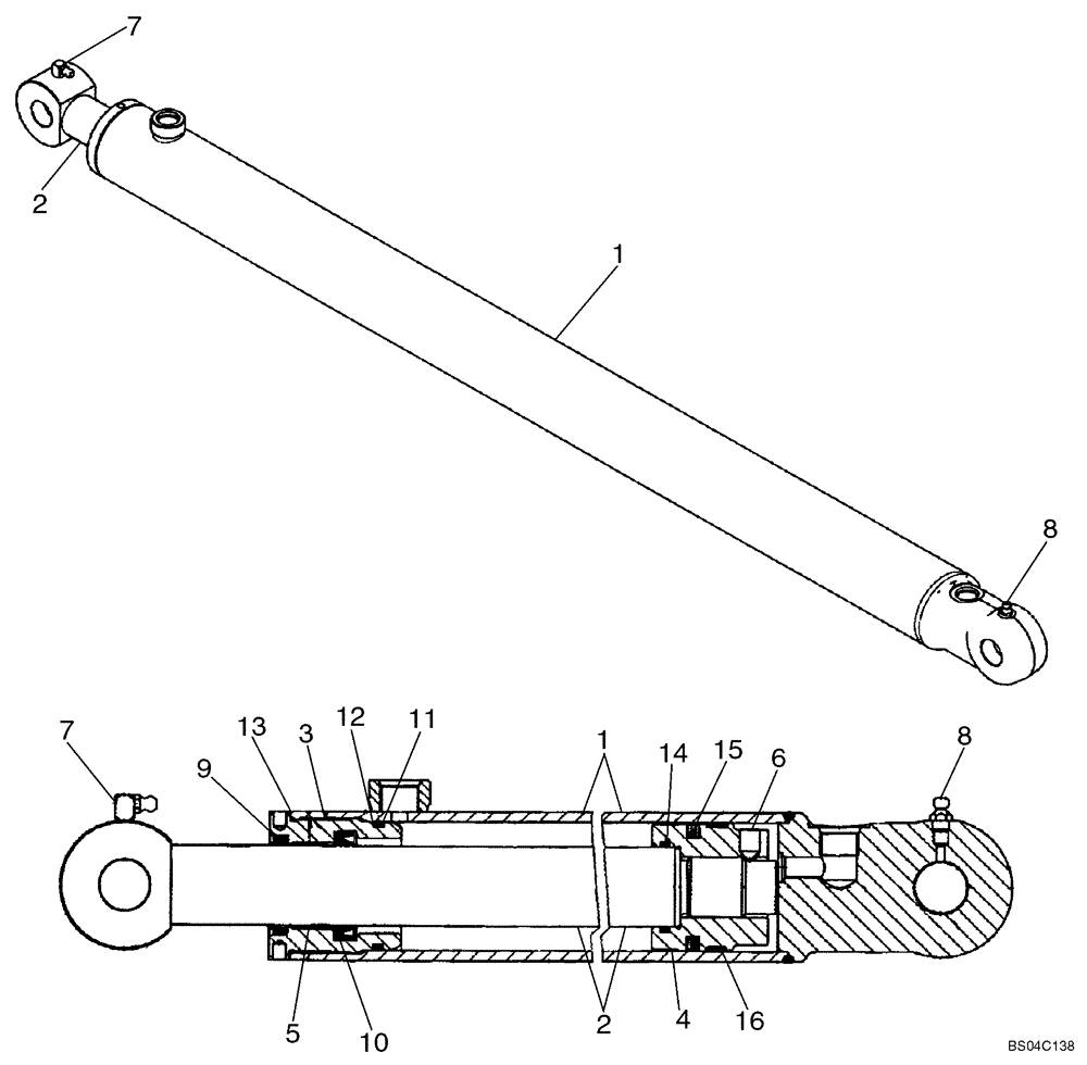 Схема запчастей Case 70XT - (08-20A) - CYLINDER - LOADER LIFT, 60(NA) ASN JAF0350357, (EU) ASN JAF0350744; 70(NA) ASN JAF0371244, (EU) ASN (08) - HYDRAULICS