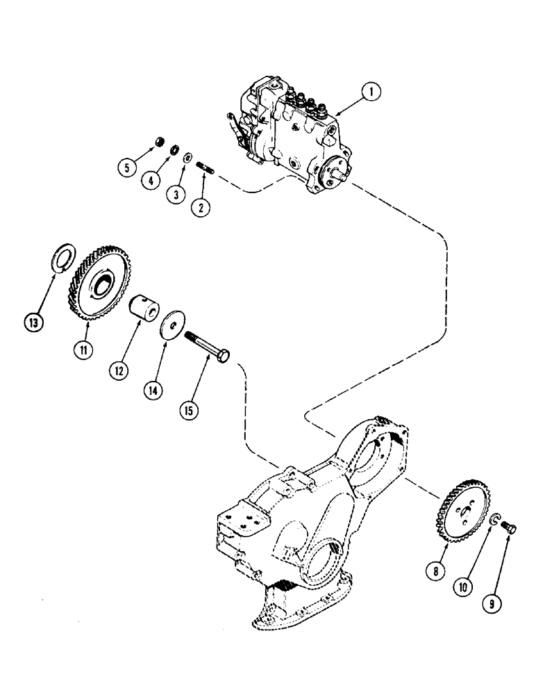 Схема запчастей Case 475 - (066) - INJECTION PUMP DRIVE, 336BD DIESEL ENGINE (10) - ENGINE