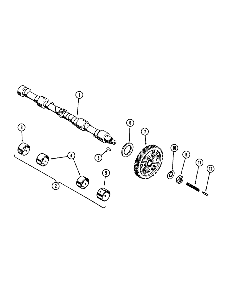 Схема запчастей Case W7 - (052) - CAMSHAFT, (284) SPARK IGNITION ENGINE (02) - ENGINE