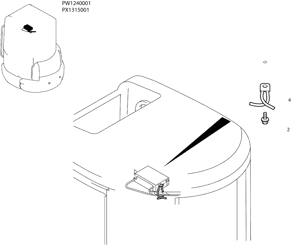 Схема запчастей Case CX36B - (05-013) - RADIO INSTAL (55) - ELECTRICAL SYSTEMS