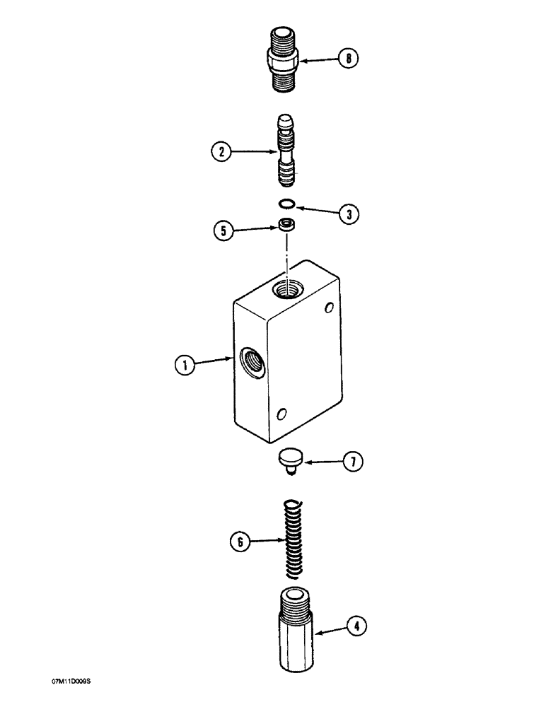 Схема запчастей Case 1088 - (7-18) - TRAVEL SPEED LIMITER VALVE, P.I.N. FROM 19801 TO 20241 P.I.N. FROM 106901 TO 106939 (07) - BRAKES