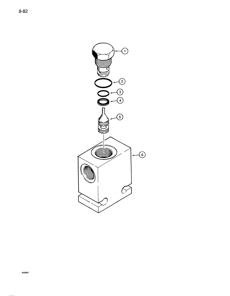 Схема запчастей Case 1085B - (8-082) - OUTRIGGER CHECK VALVE (08) - HYDRAULICS