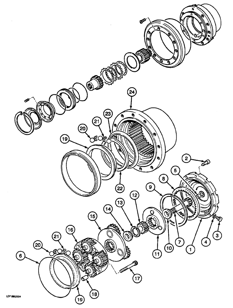 Схема запчастей Case 688 - (6-04) - FINAL DRIVE TRANSMISSION (06) - POWER TRAIN