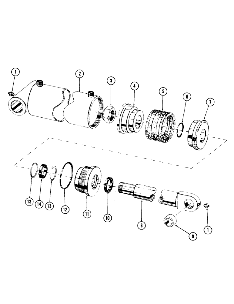 Схема запчастей Case 35 - (158) - WRIST-O-TWIST, (6.25" ID X 4.46" STROKE) (35) - HYDRAULIC SYSTEMS
