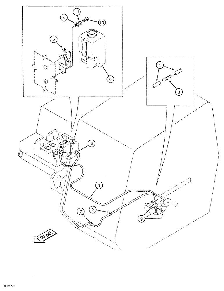 Схема запчастей Case 9030 - (4-24) - WINDSHIELD WASHER (04) - ELECTRICAL SYSTEMS