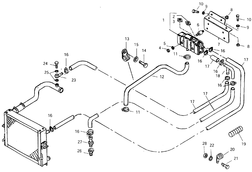 Схема запчастей Case 325 - (0.550/1[02A]) - ENGINE COOLING SYSTEM - PIPING (325 EU / PIN 455275 AND AFTER) (325 NA / PIN HHD000108 AND AFTER) (01) - ENGINE