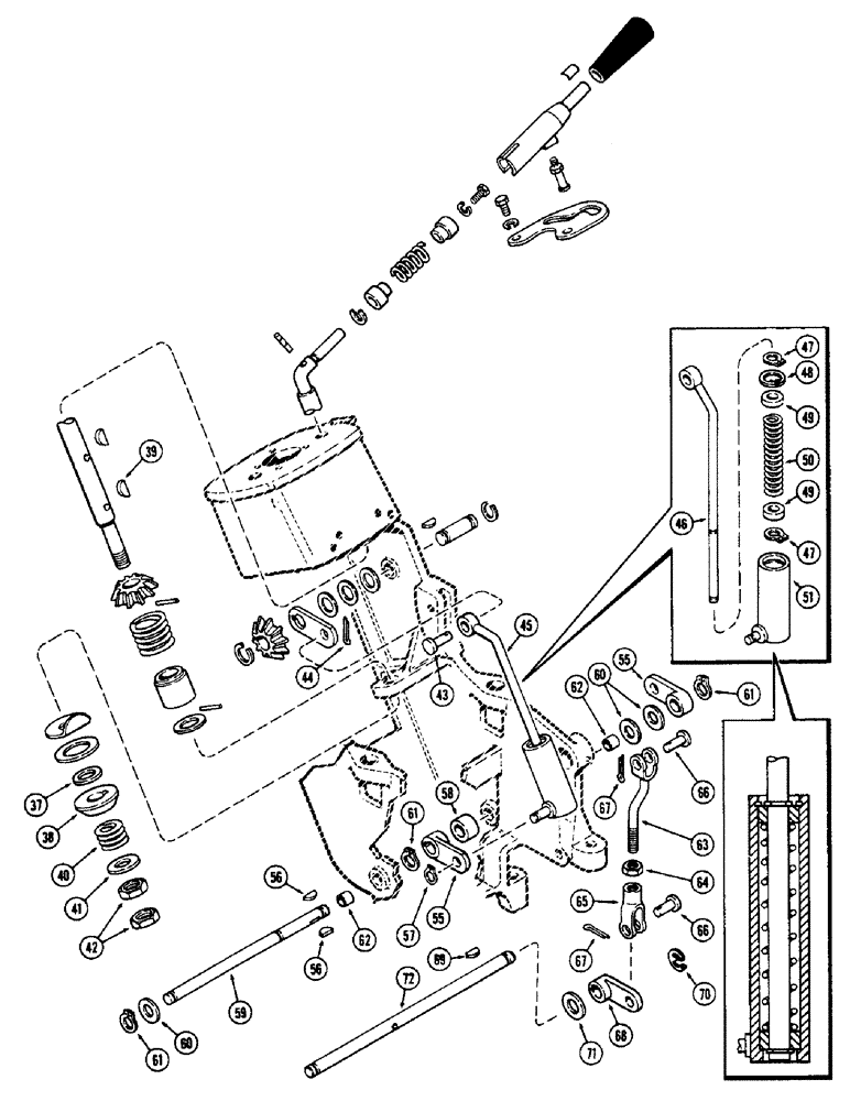 Схема запчастей Case 580B - (130) - HAND SPEED CONTROL (06) - POWER TRAIN
