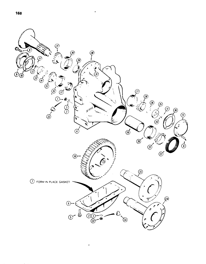 Схема запчастей Case 850B - (168) - TRANSMISSION FINAL DRIVE (03) - TRANSMISSION