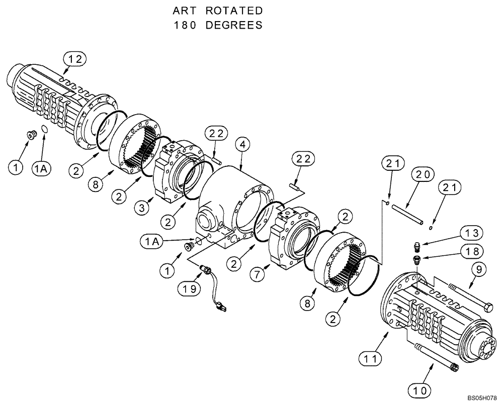 Схема запчастей Case 580SL - (6-53A) - 114367A3, 114367A4 OR 114367A5 REAR DRIVE AXLE, AXLE HOUSING (06) - POWER TRAIN