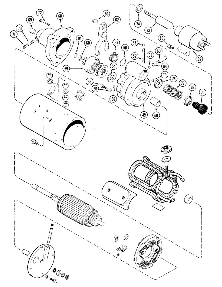 Схема запчастей Case 475 - (074) - L52632 STARTER (55) - ELECTRICAL SYSTEMS