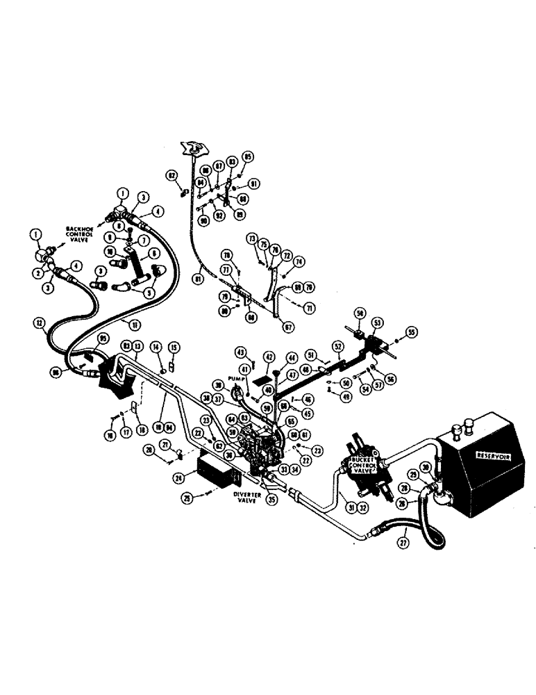 Схема запчастей Case 32 - (18) - BASIC BACKHOE HYDRAULICS, W9A AND W10 