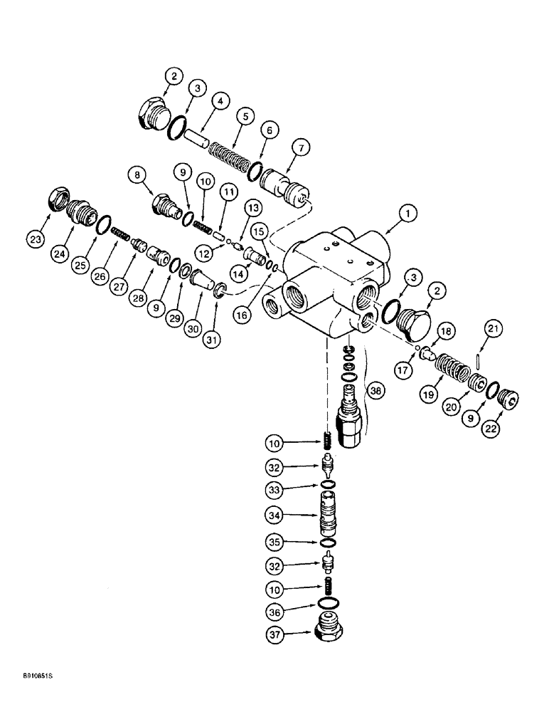 Схема запчастей Case 621B - (7-20) - BRAKE ACCUMULATOR VALVE, L128116 (07) - BRAKES