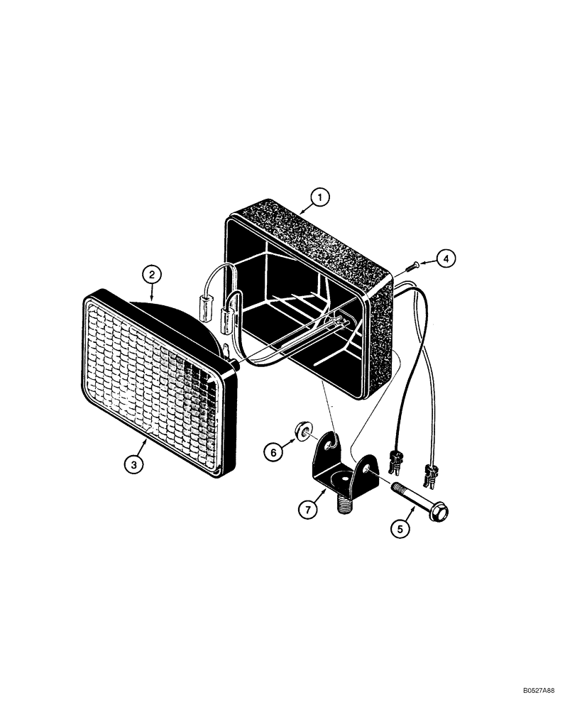 Схема запчастей Case 550H-IND - (04-14) - LAMP ASSY, FRONT AND REAR (04) - ELECTRICAL SYSTEMS